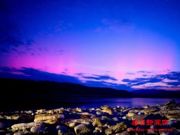 黑龙江漠河再现北极光美景