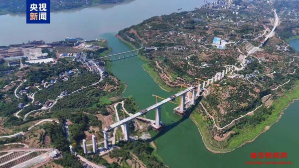 刷新进度条 渝万高铁渠溪河双线特大桥成功